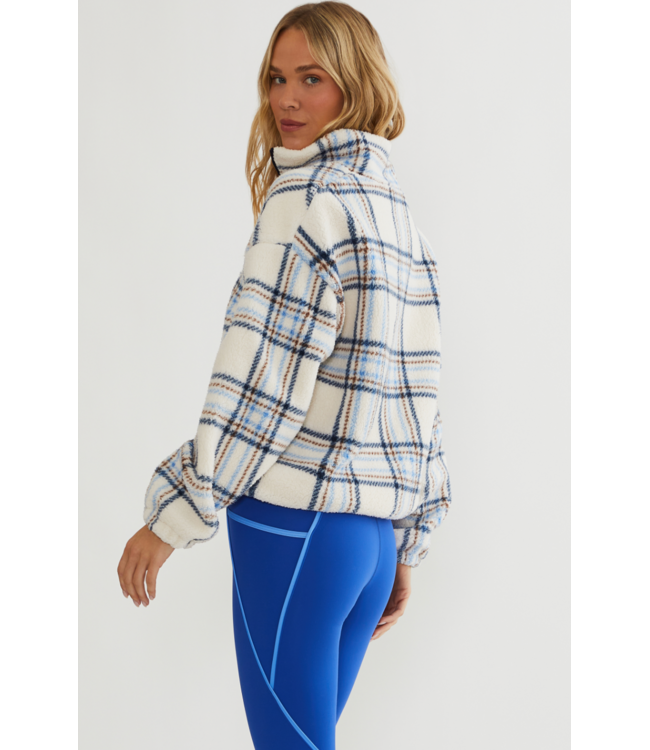 Leona Sherpa Jacket- Opal Sky Sherpa