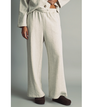 French Terry Sweat Pants- Melange Grey