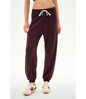 Splits59 Andie Oversized Fleece Sweatpant- Dark Cherry