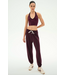 Andie Oversized Fleece Sweatpant- Dark Cherry