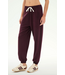 Andie Oversized Fleece Sweatpant- Dark Cherry