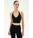 Rory Airweight Halter Bralette- Black/Creme