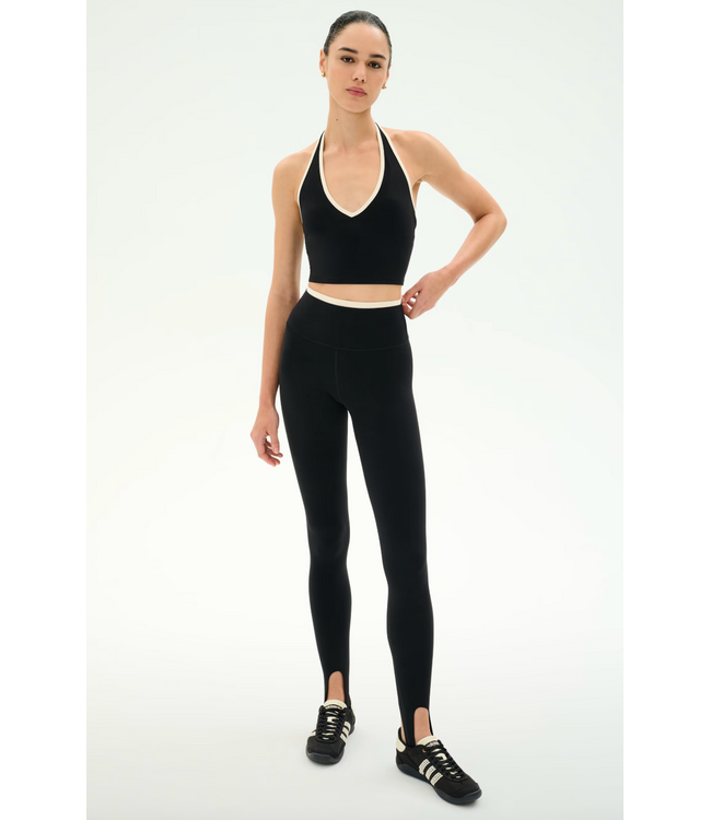 Rory Airweight Halter Bralette- Black/Creme