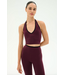 Rory Airweight Halter Bralette- Dark Cherry/Black