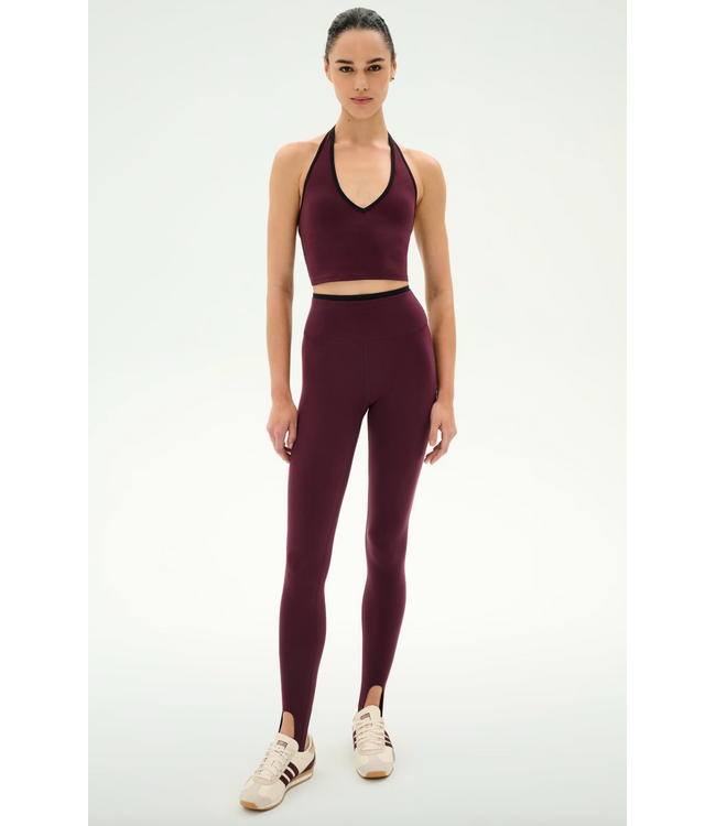 Rory Airweight Halter Bralette- Dark Cherry/Black