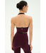 Rory Airweight Halter Bralette- Dark Cherry/Black