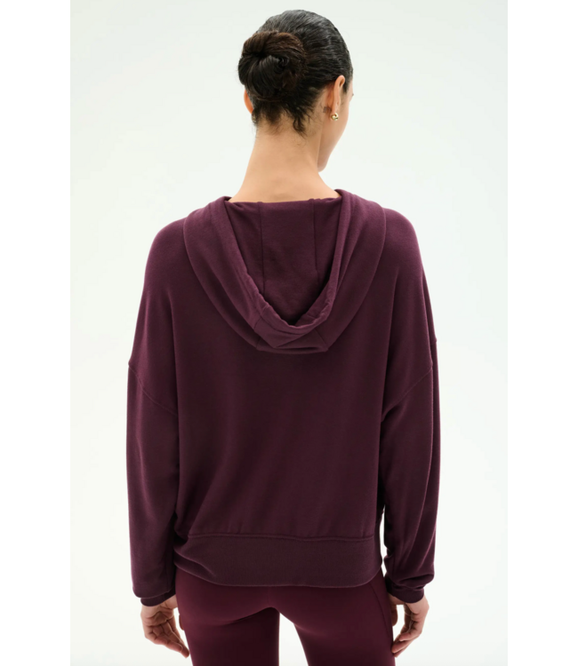 Joey Fleece Hoodie- Dark Cherry