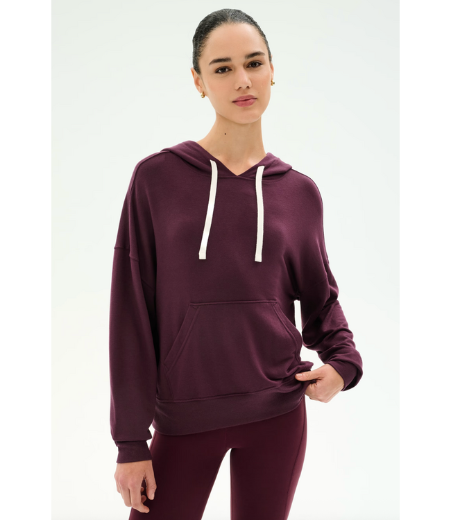 Joey Fleece Hoodie- Dark Cherry