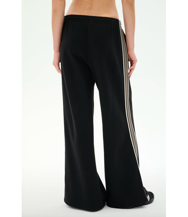 Dallas French Terry Wide Leg Sweatpant- Black/Lentil