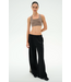 Dallas French Terry Wide Leg Sweatpant- Black/Lentil