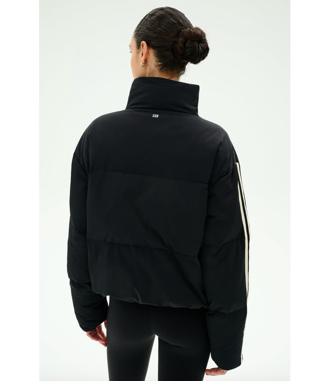 Maeve Puffer Jacket- Black/Creme