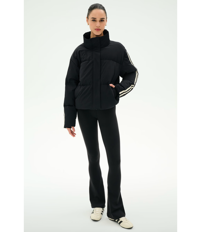 Maeve Puffer Jacket- Black/Creme