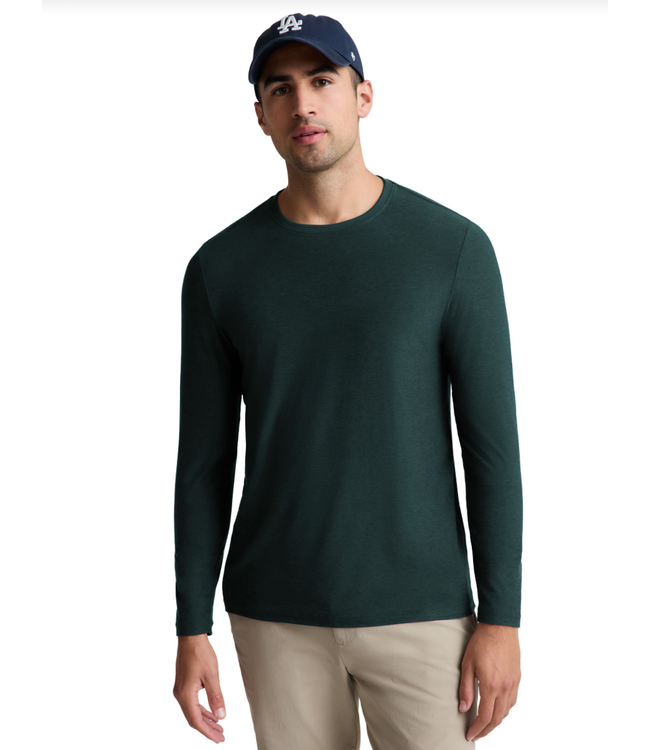 Always Beyond Men''s Long Sleeve Crew 2 0- Dark Ivy Heather