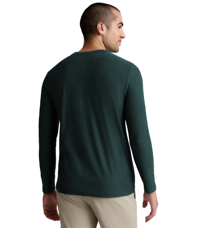 Always Beyond Men''s Long Sleeve Crew 2 0- Dark Ivy Heather