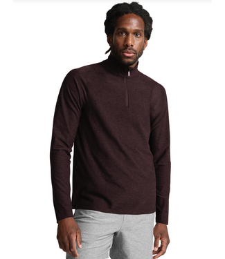 Beyond Yoga Spacedye Terrain Mens QZ Pullover- Dark Chocolate
