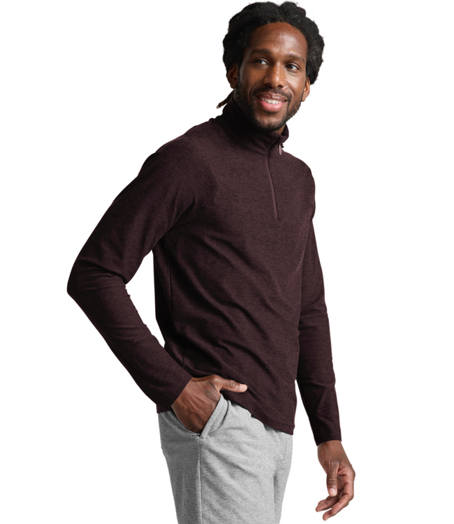 Spacedye Terrain Mens QZ Pullover- Dark Chocolate
