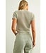 Button Up Knitted Short Sleeve- Sage Mist