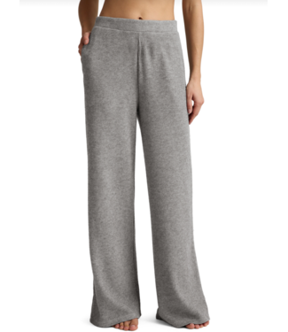 Beyond Yoga Rest Day Waffle Wide Leg Pant- Heather Gray