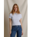 Isa Sweater Rib Crew Neck Short Sleeve- Heather Grey
