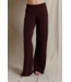 Marley Fleece Wide Leg Sweatpant- Cherry Lacquer