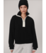 Anika Half Zip Fleece- Black
