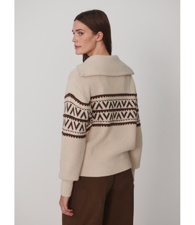 Hopkin Half Zip Sweater- Oat Milk