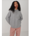 Melchie Relaxed Knit Hoodie- Grey Marl