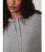 Melchie Relaxed Knit Hoodie- Grey Marl