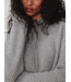 Melchie Relaxed Knit Hoodie- Grey Marl