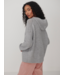 Melchie Relaxed Knit Hoodie- Grey Marl