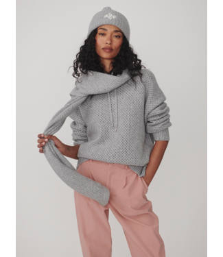 Varley Malachy Knit Scarf- Grey Marl