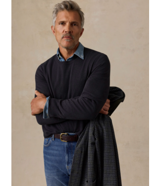 Faherty Brand LS Sweater Tee- Ridge Black