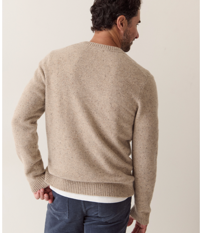 Merino V- Neck Sweater- Ryewater