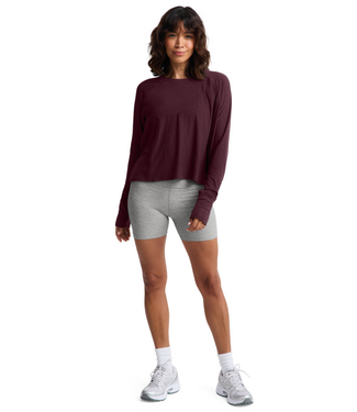 Beyond Yoga Featherweight Daydreamer Pullover- Cabernet Heather