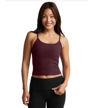 Beyond Yoga Spacedye Forever Waist Length Tank- Cabernet Heather