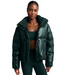 Up For It Puff Shine Jacket- Dark Ivy