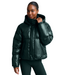 Up For It Puff Shine Jacket- Dark Ivy