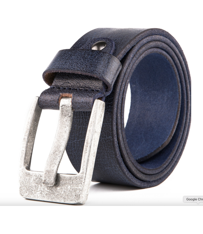 Genuine Leather Belt- Navy