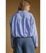 Striped Ballon Hem  Button Down- Blue/White