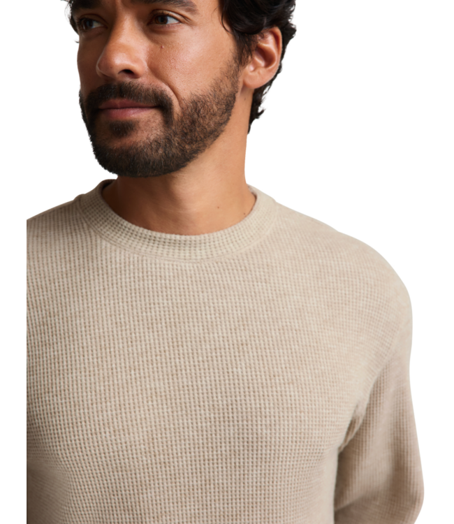 Rest Day Waffle Crewneck- Oatmeal Heather