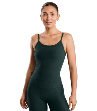 Beyond Yoga Spacedye Forever Waist Length Tank- Dark Ivy Heather
