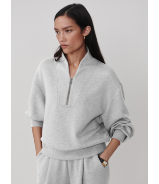 Varley Davidson Sweat- Light Grey Marl