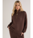 Hawley Half Zip Sweat- Coffee Bean Marl
