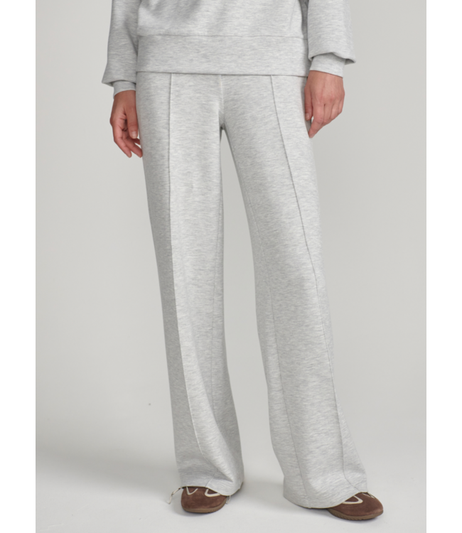 The Wide Leg Pant 28- Light Grey Marl