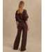 The Wide Leg Pant 30- Coffee Bean Marl