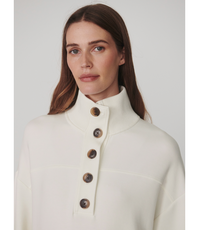 Bronya Button Placket Sweat- Pristine