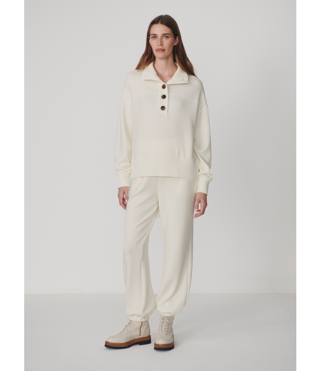 Bronya Button Placket Sweat- Pristine