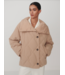 Evren Short Quilted Coat- Light Taupe