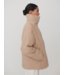 Evren Short Quilted Coat- Light Taupe