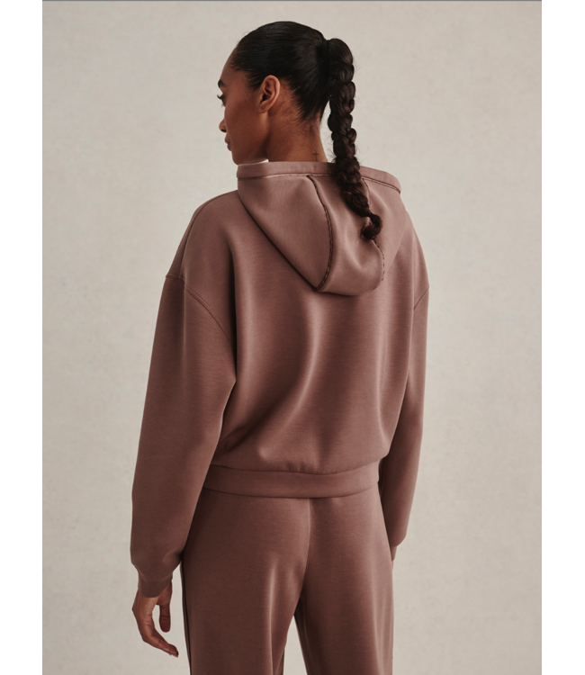 Jorgie Zip Through Hoodie- Coffee Quartz